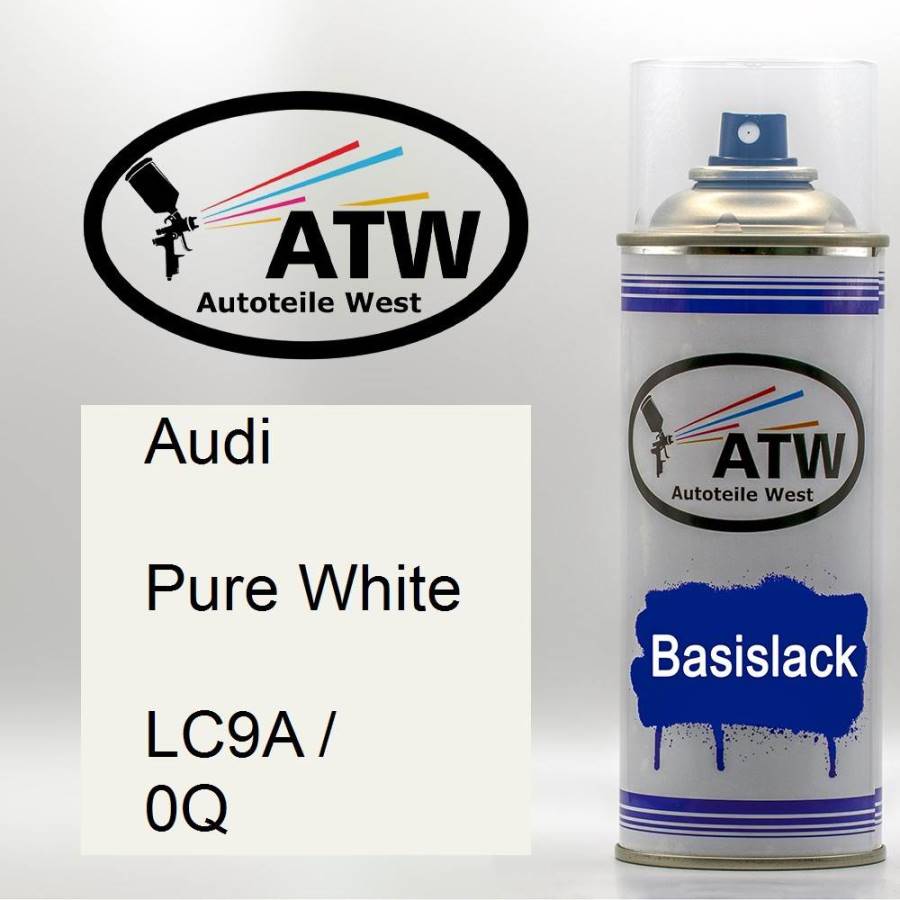 Audi, Pure White, LC9A / 0Q: 400ml Sprühdose, von ATW Autoteile West.